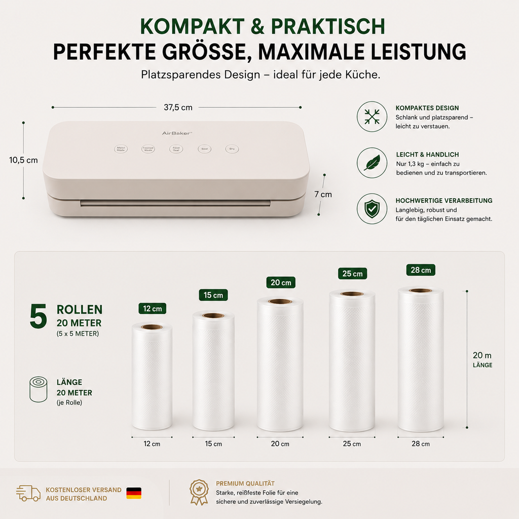Andiona Fresh System™ – Vakuumsystem & Folien Set