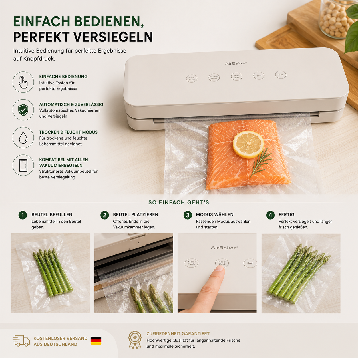 Andiona Fresh System™ – Vakuumsystem & Folien Set