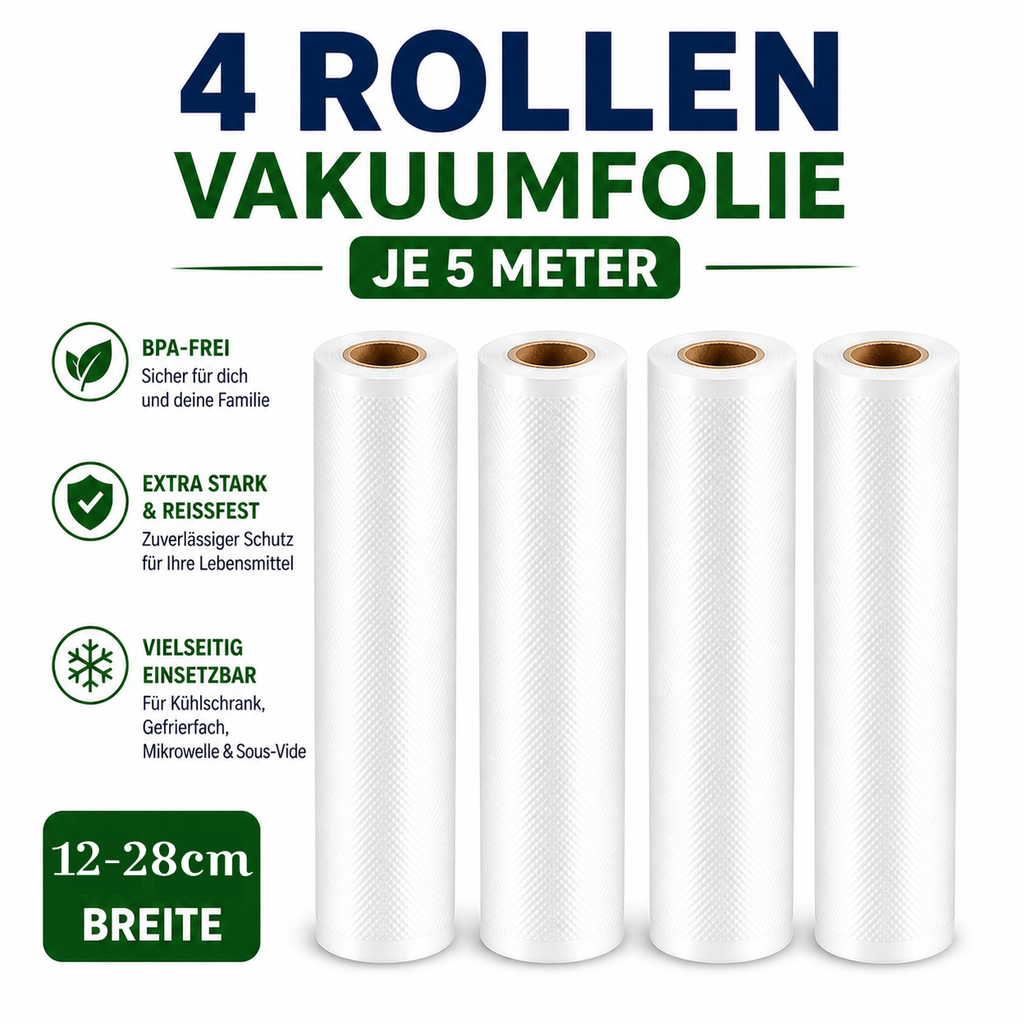 Andiona® Vakuumfolien Set – 4 Rollen