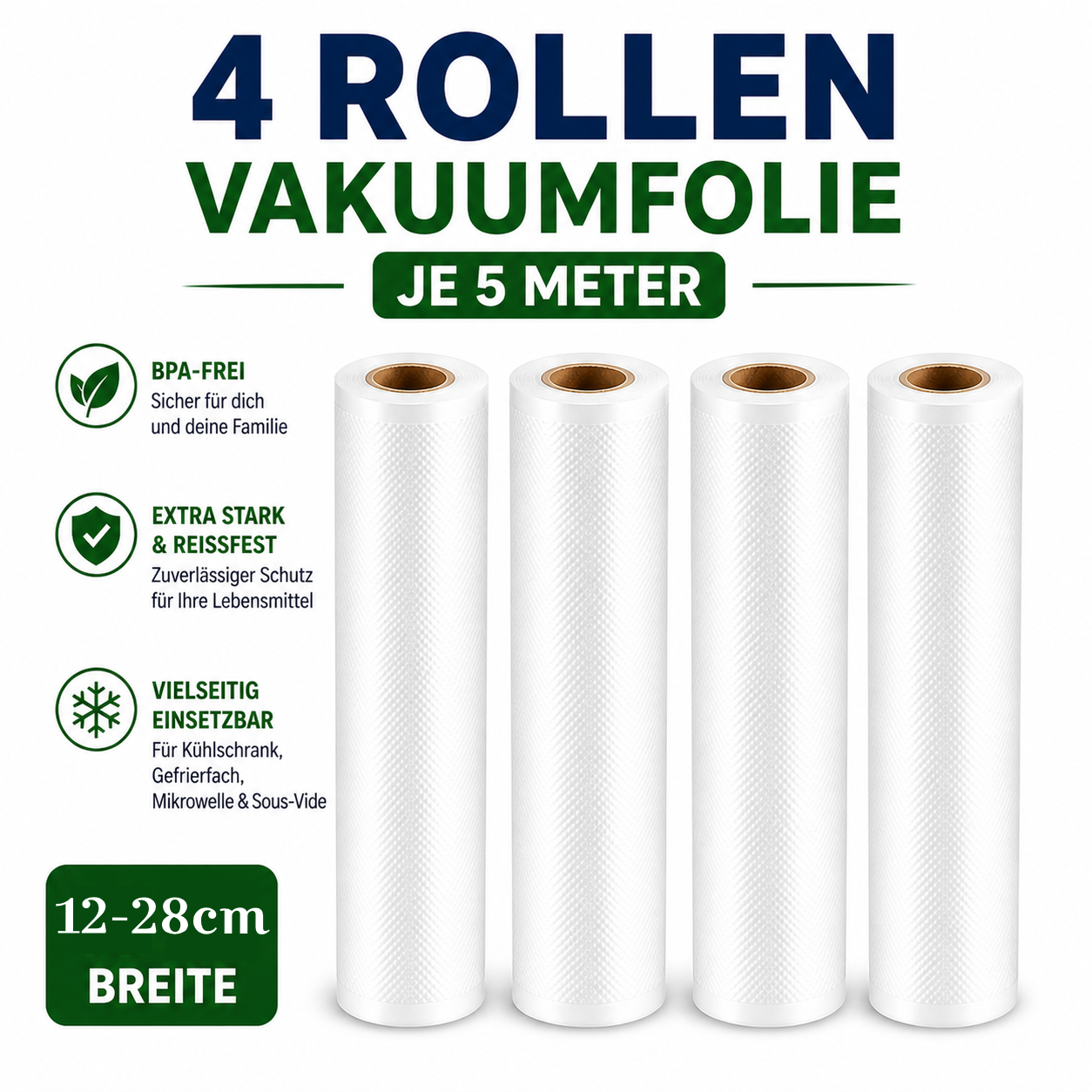 Andiona® Vakuumfolien Set – 4 Rollen