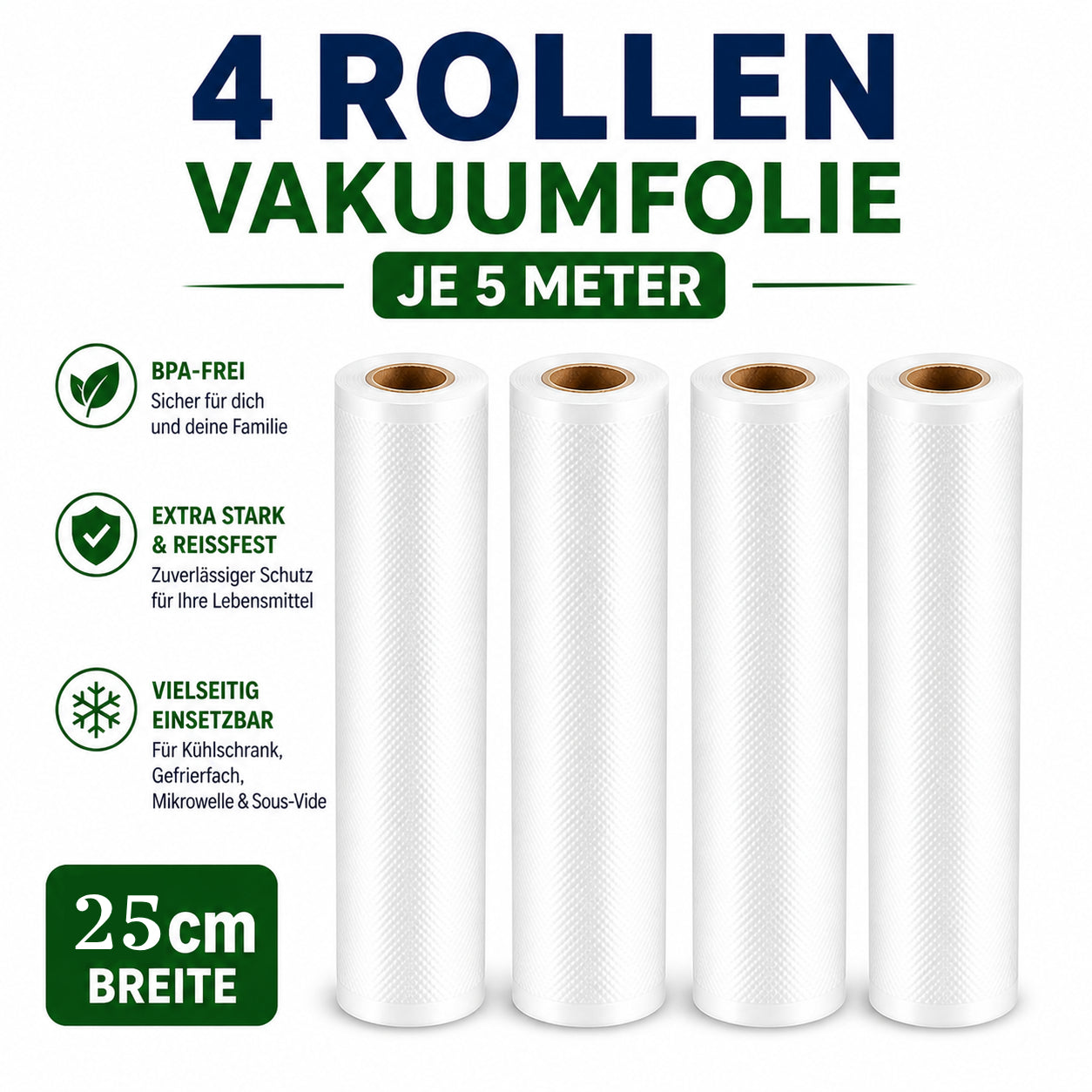 Andiona® Vakuumfolien Set – 4 Rollen