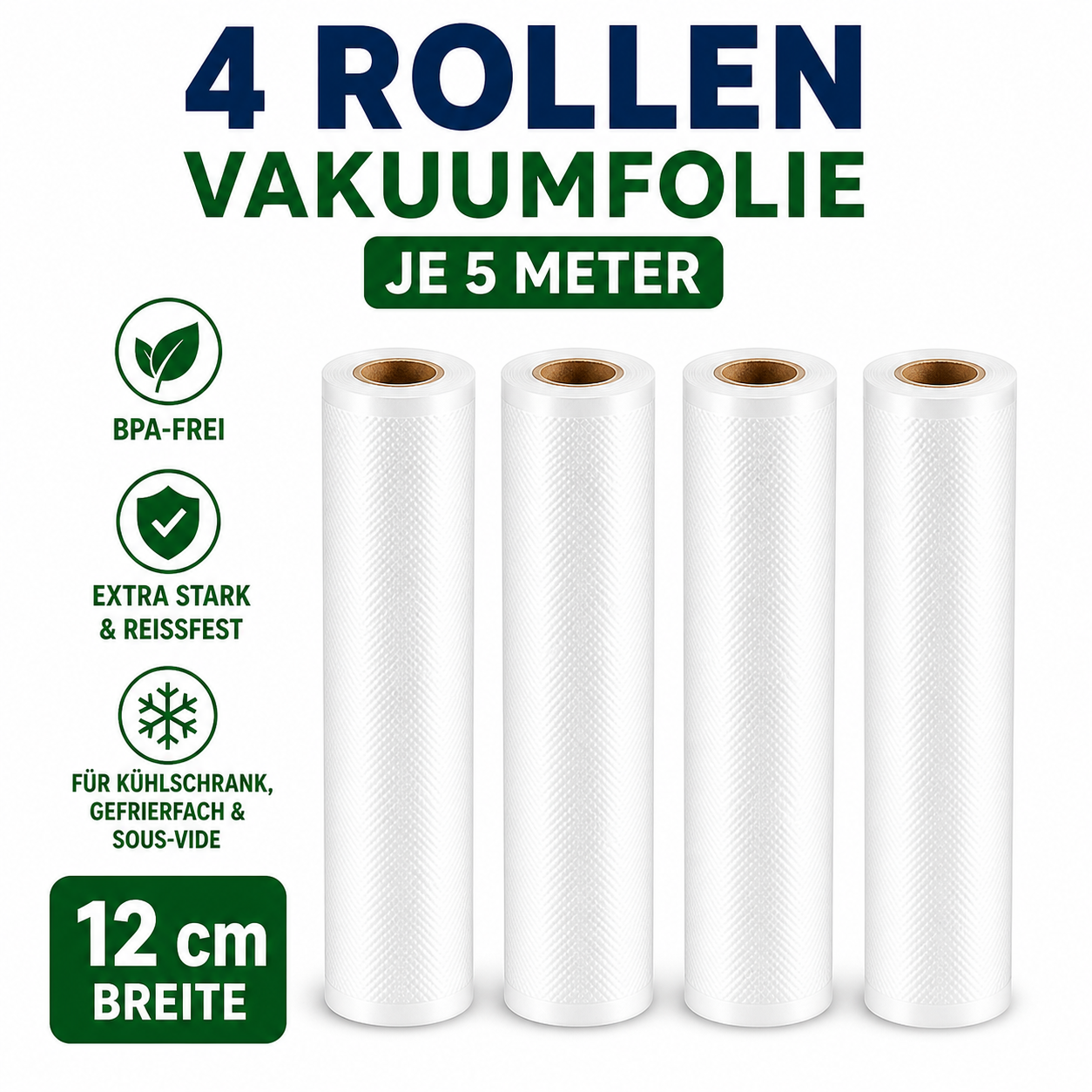 Andiona® Vakuumfolien Set – 4 Rollen