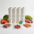 4 Stück Vakuumierfolie Rolle 15cm x 500cm – Strukturierte Vakuumierbeutel Folie für Sous-Vide & Lebensmittelaufbewahrung – Reißfest, BPA-frei, Kompatibel mit allen Vakuumiergeräten