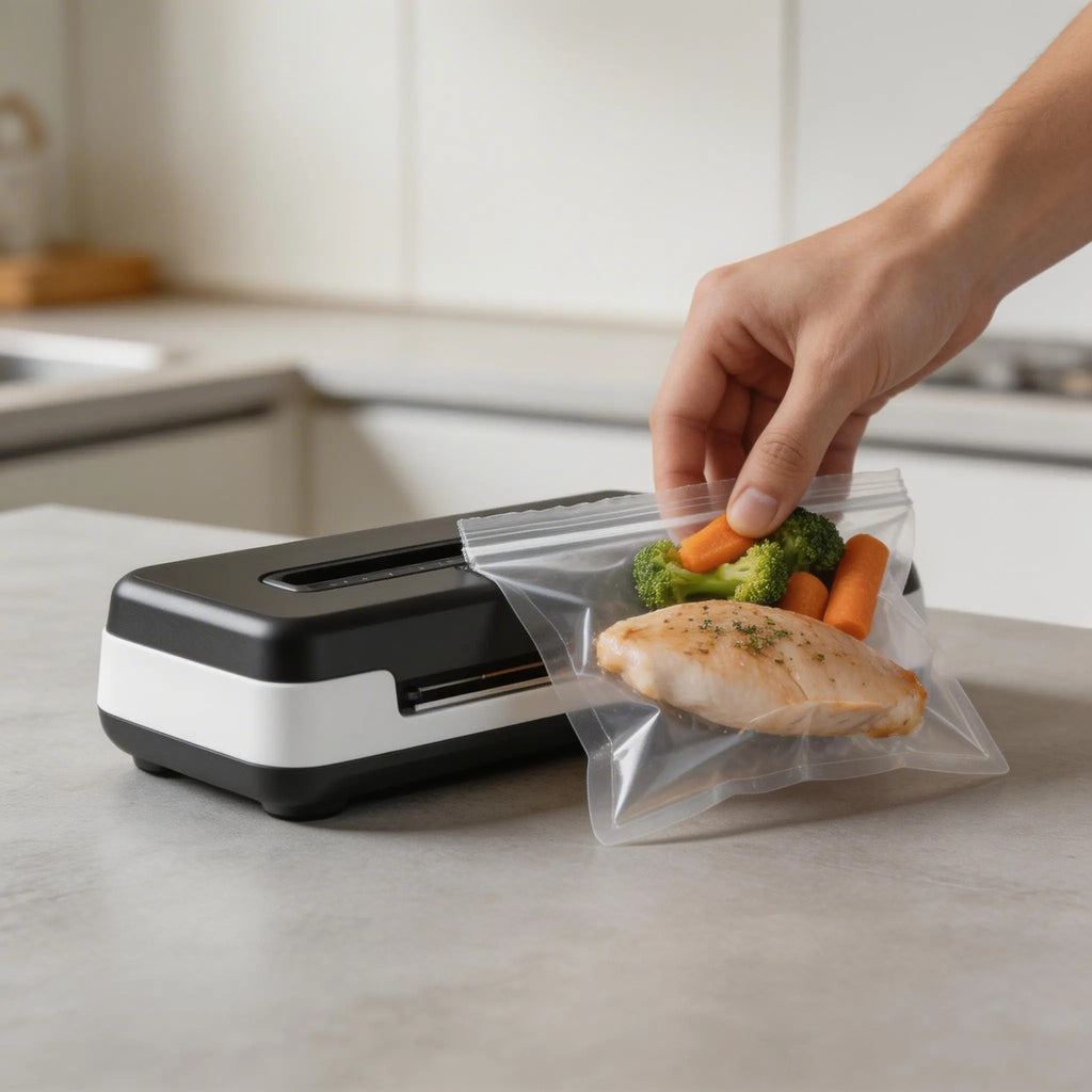 4 Stück Vakuumierfolie Rolle 25cm x 500cm – Strukturierte Vakuumierbeutel Folie für Sous-Vide & Lebensmittelaufbewahrung – Reißfest, BPA-frei, Kompatibel mit allen Vakuumiergeräten