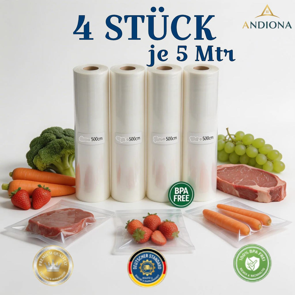 Andiona Vakuumierfolie Rollen 4er Set